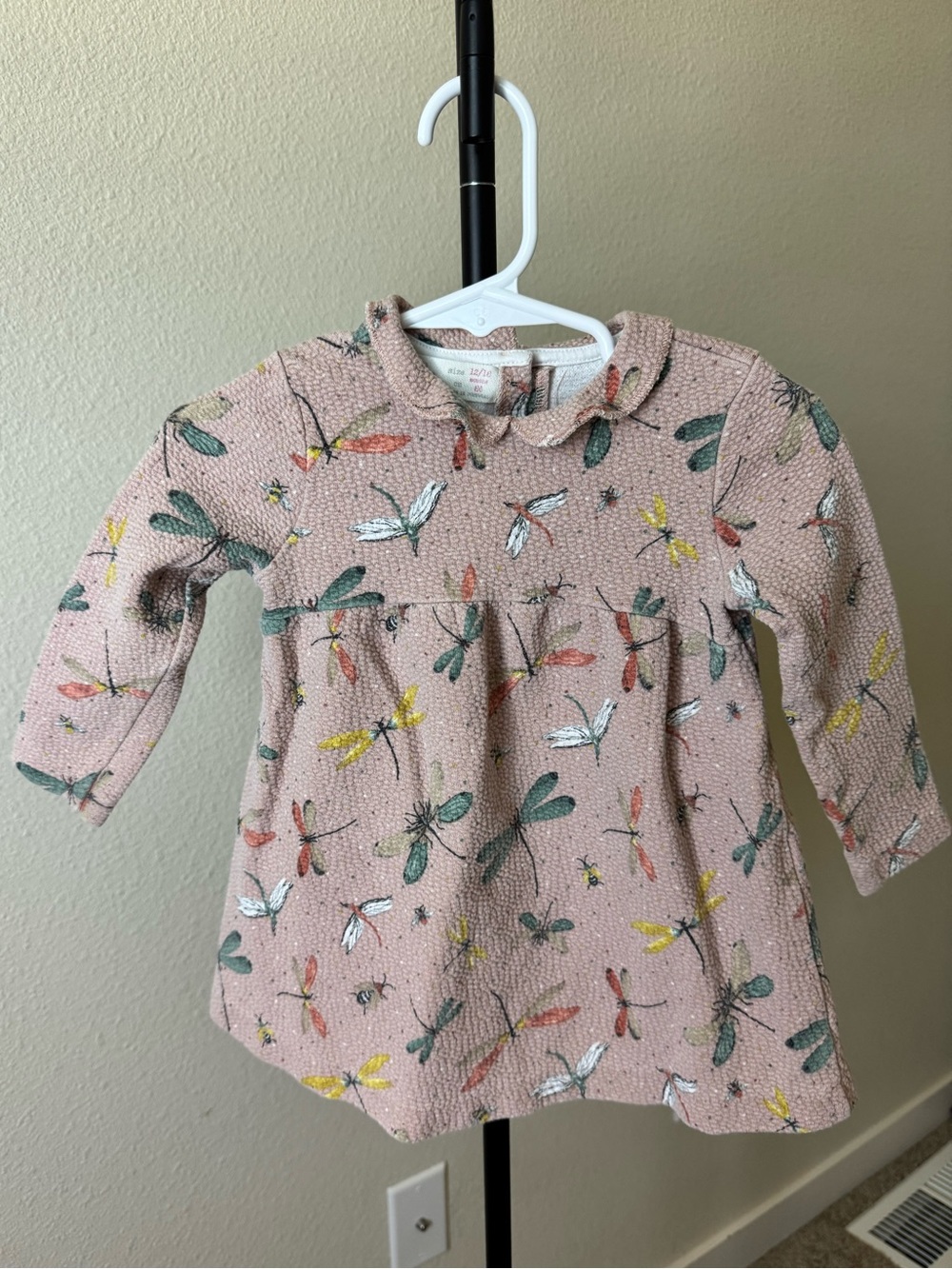 Zara Blush Dragonfly Knit Dress